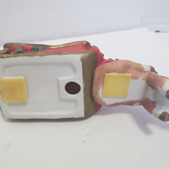 House of Lloyd Santa Claus Stocking Holder Porcelain 1991 Vintage Unused 7 inch - Picture 4 of 7